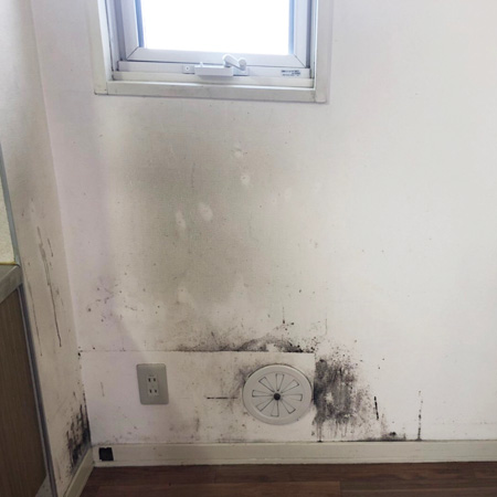 壁カビ汚れ施工前